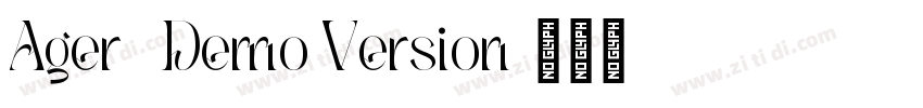 Ager   Demo Version字体转换